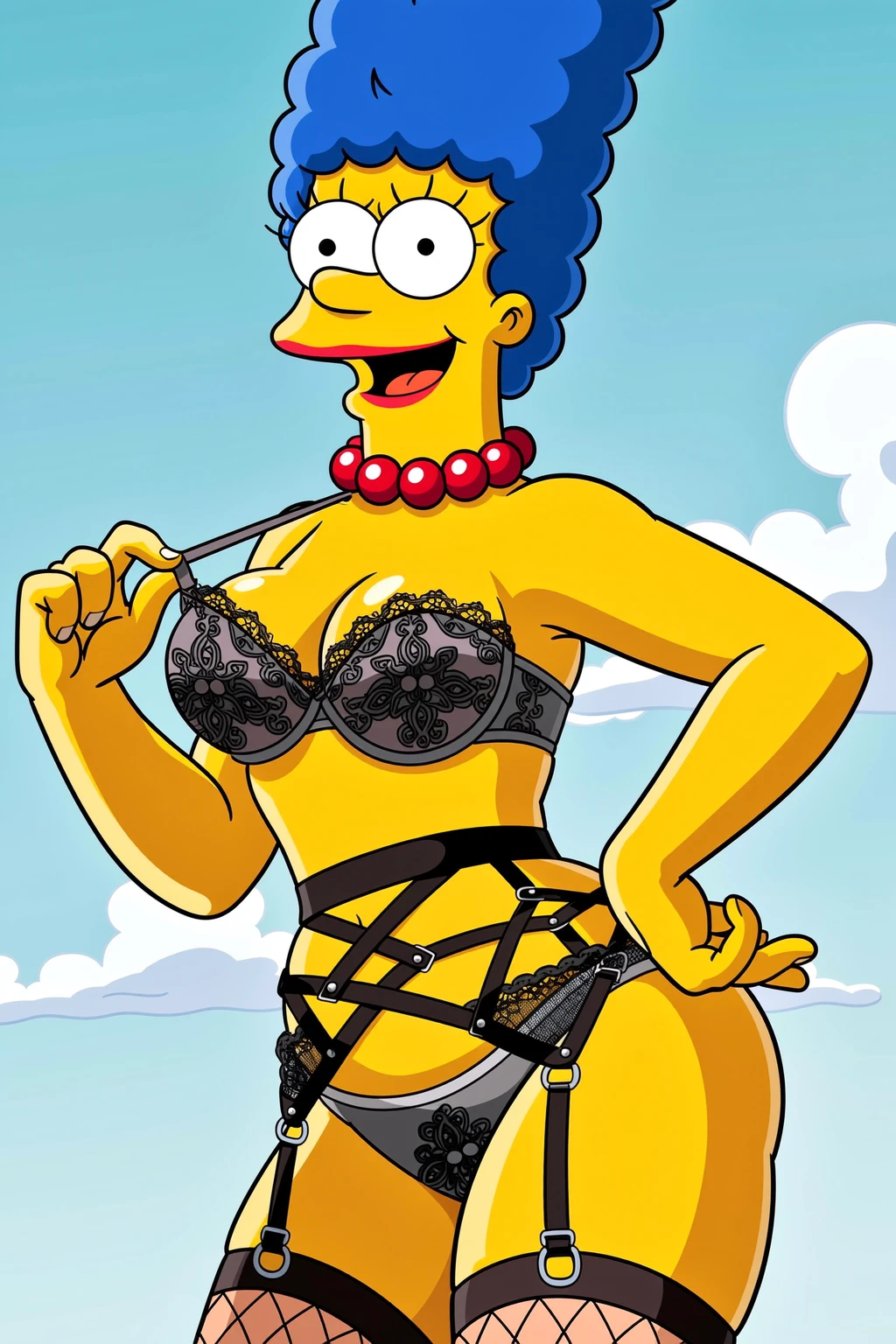 Seductive Lingerie Marge Simpson Pose