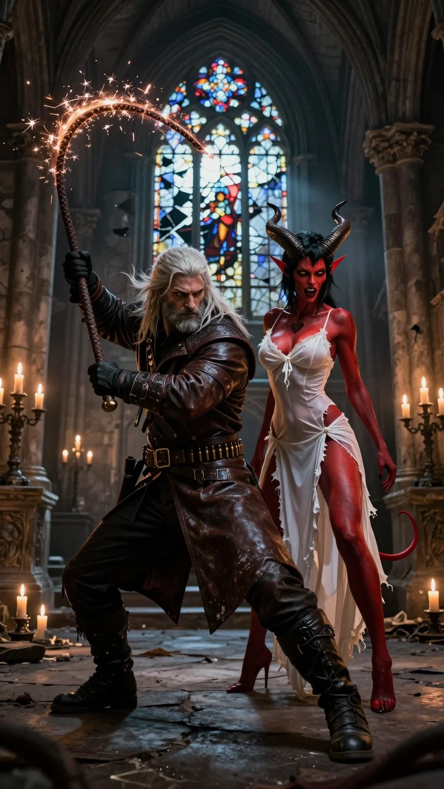 Witcher vs Demoness Cathedral Battle