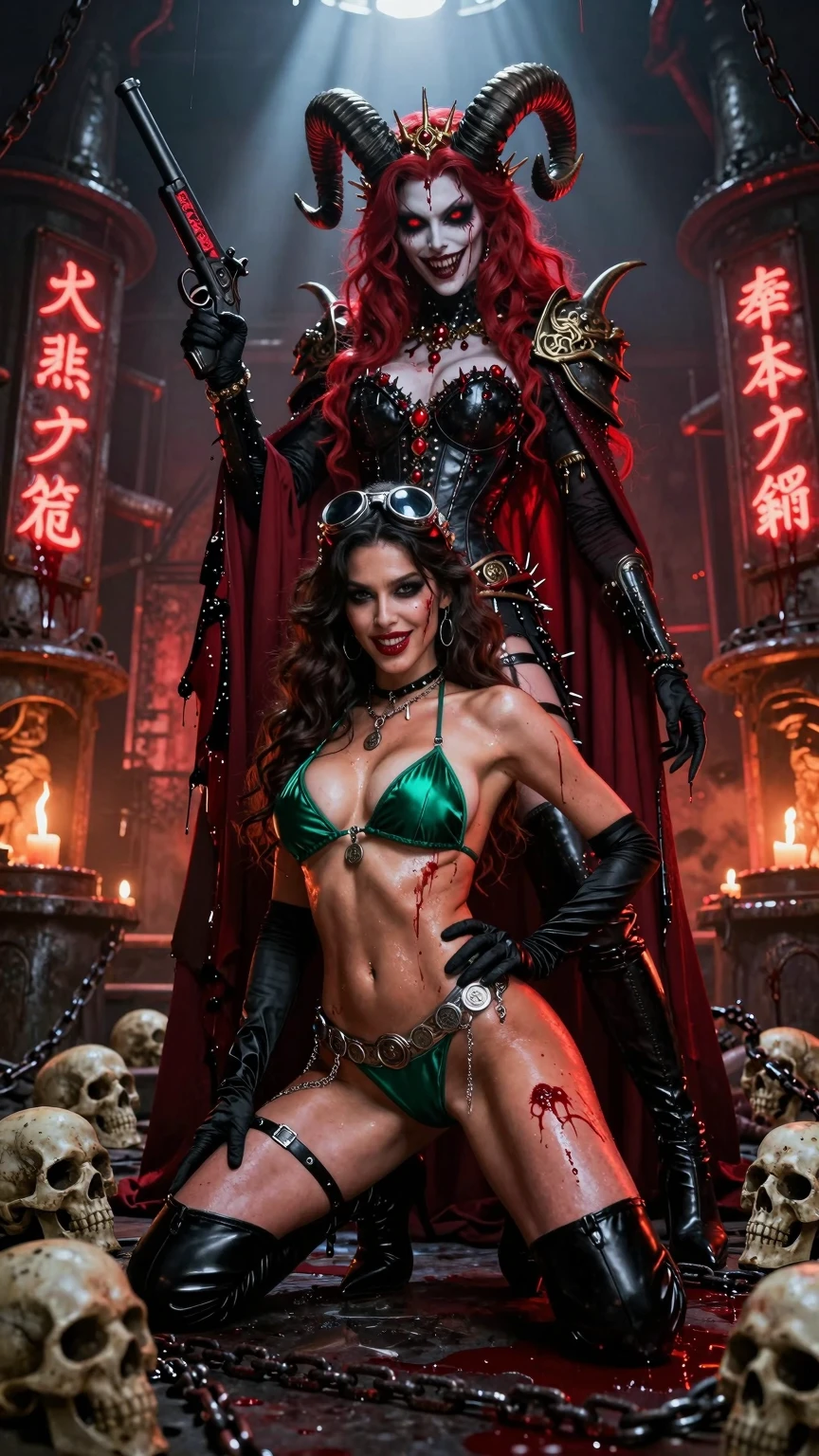 Succubus Queen and Her Blood-Soaked Slave