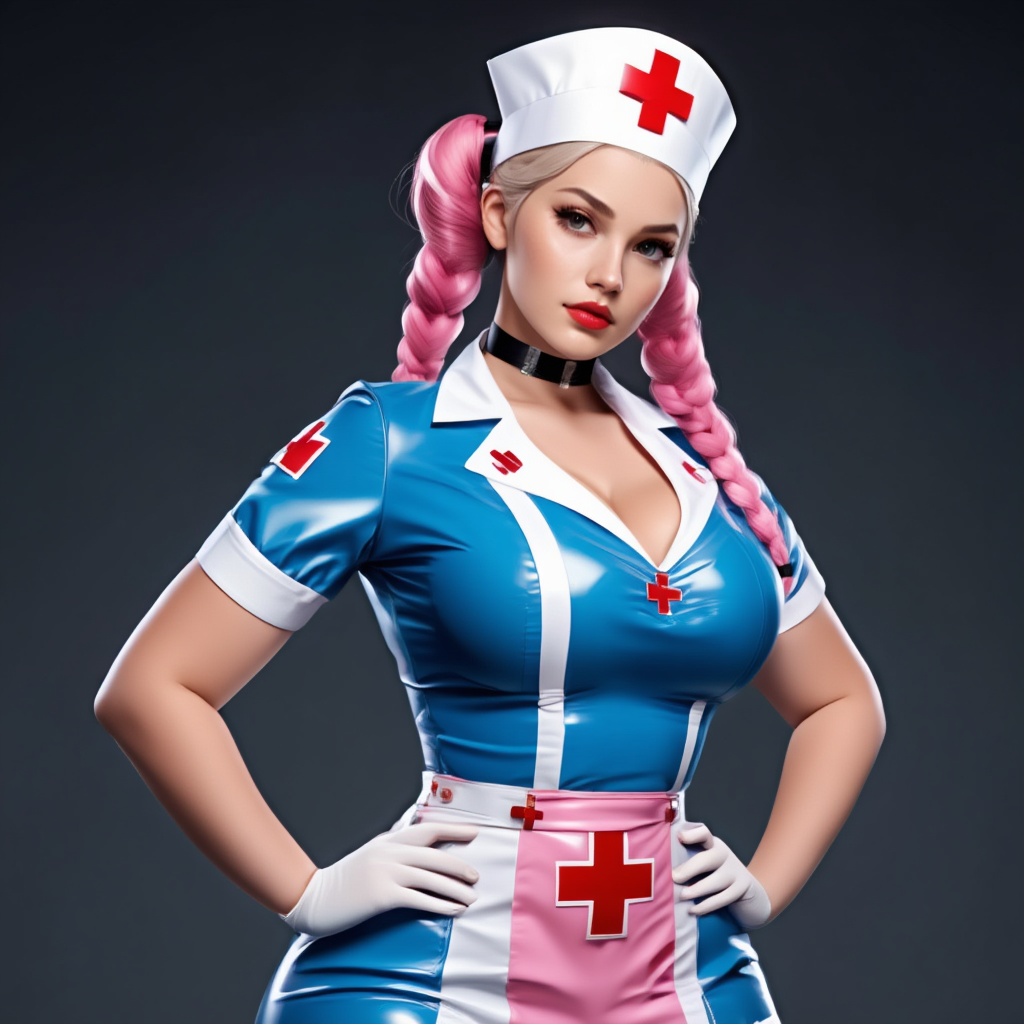 Playful Retro Nurse Cosplay Editorial with Candy Pop Aesthetic