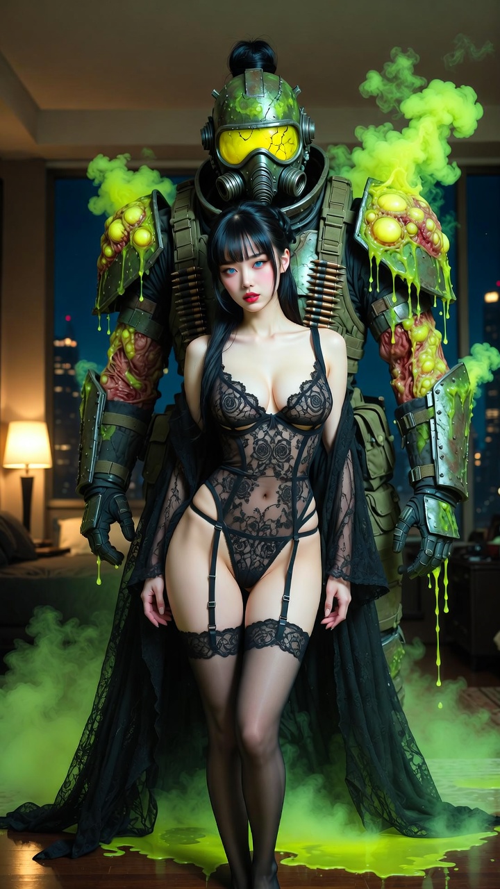 Toxic Slime Mutant Guards Her Lace Seduction