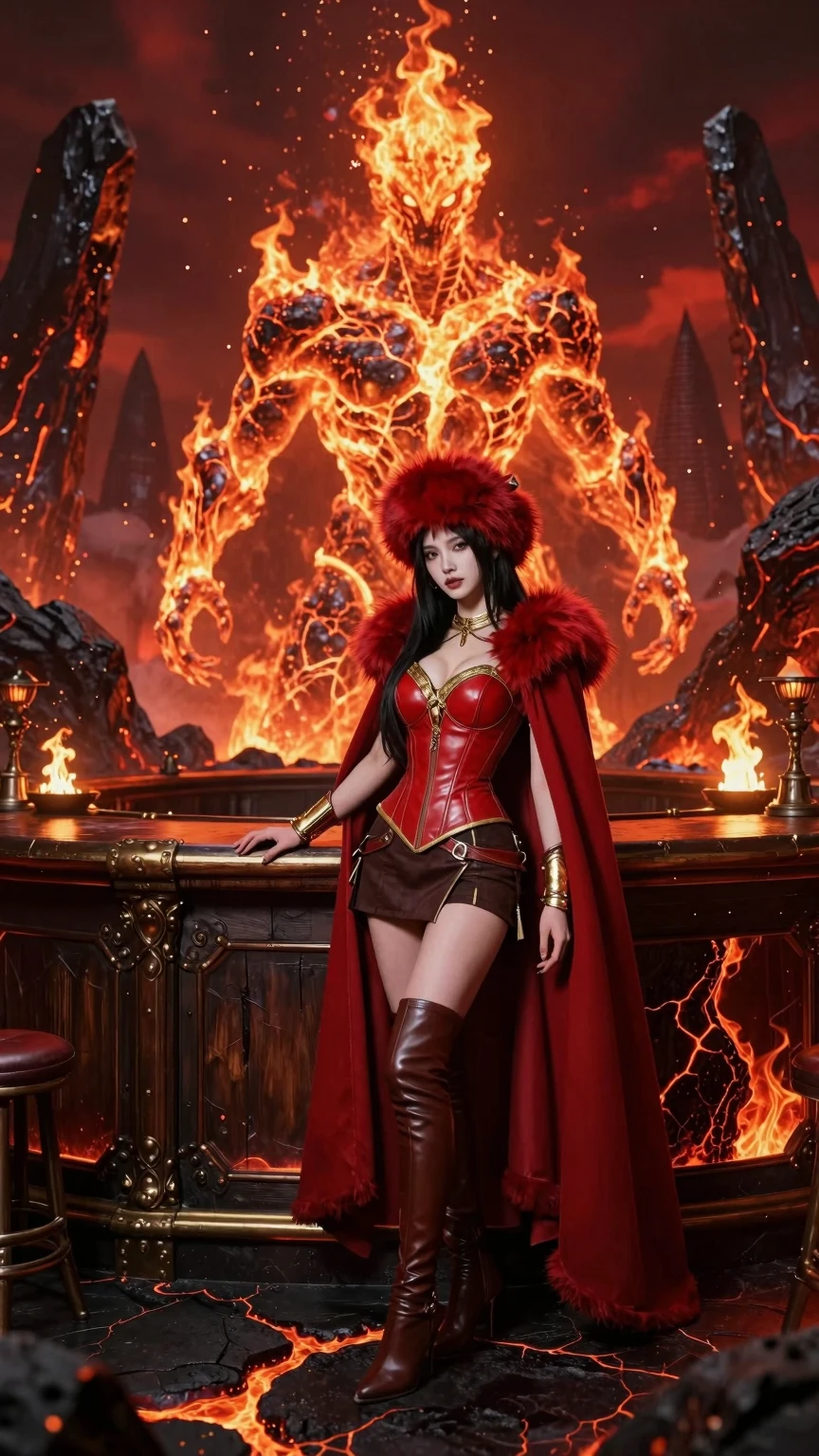 Infernal Queen and Her Living Fire Guardian