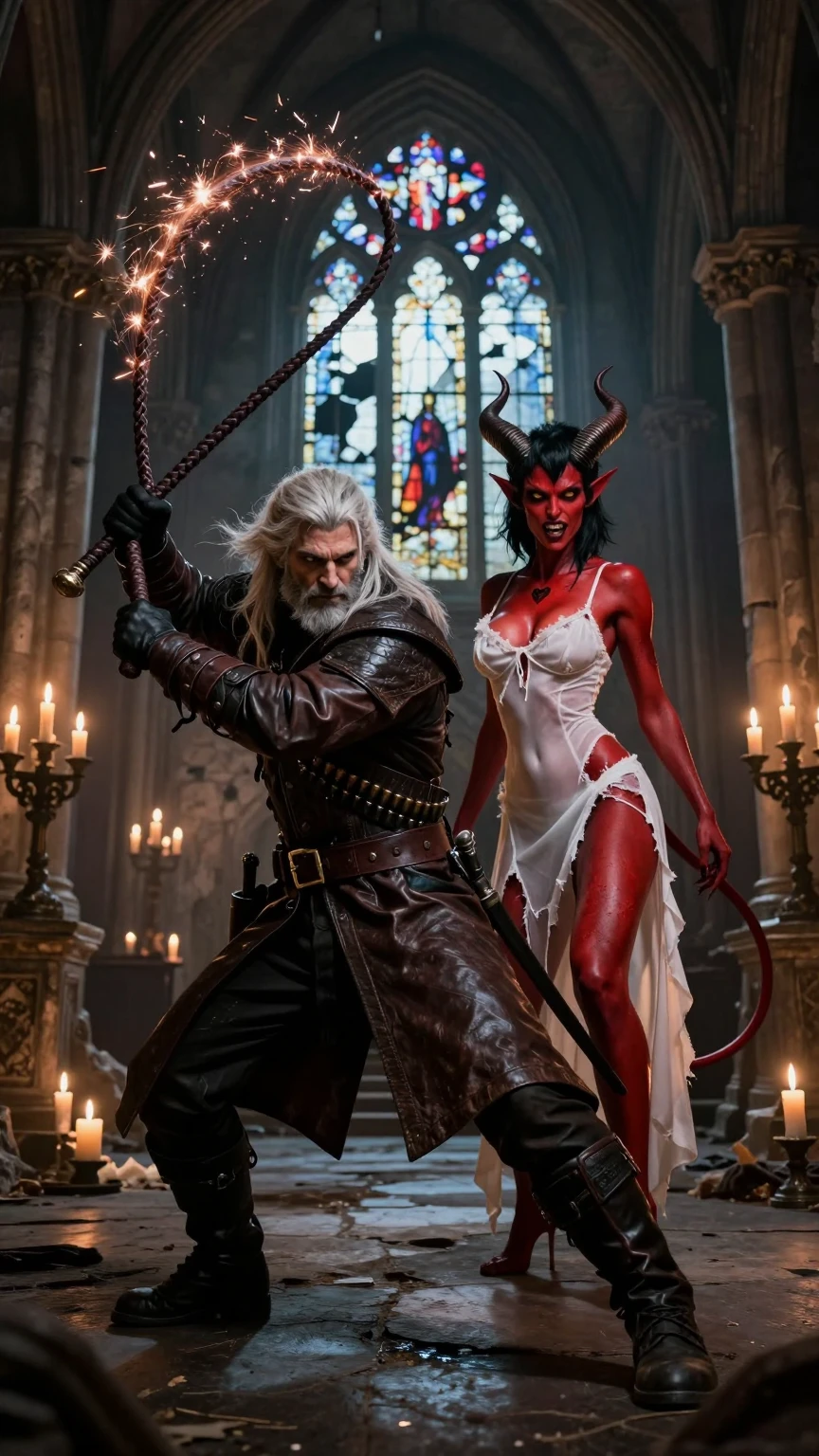 Witcher vs Demoness Cathedral Battle