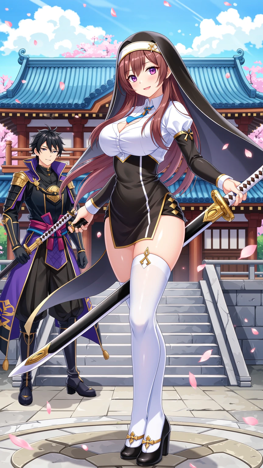 Seductive Nun Samurai Temple Blossom Duel