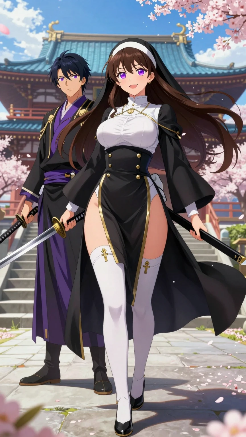 Seductive Nun Samurai Temple Blossom Duel