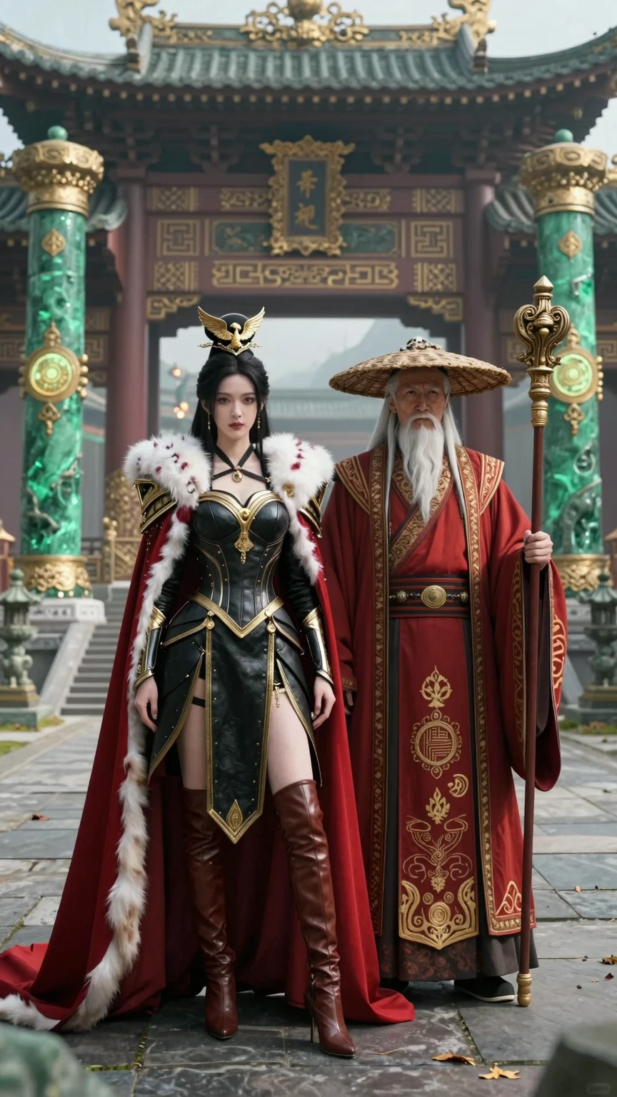 Imperial Empress and Ancient Master in Jade Temple