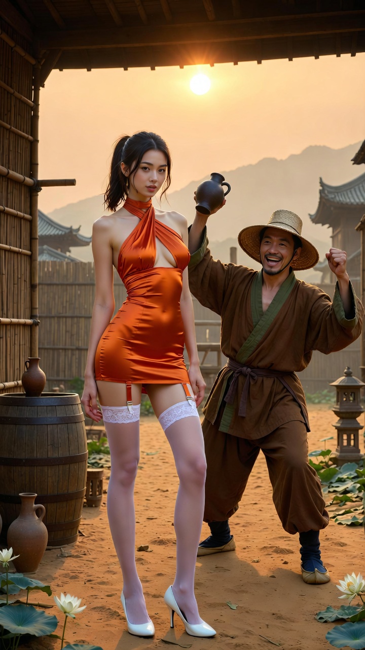 Sunset Martial Master and Satin Dress Temptation