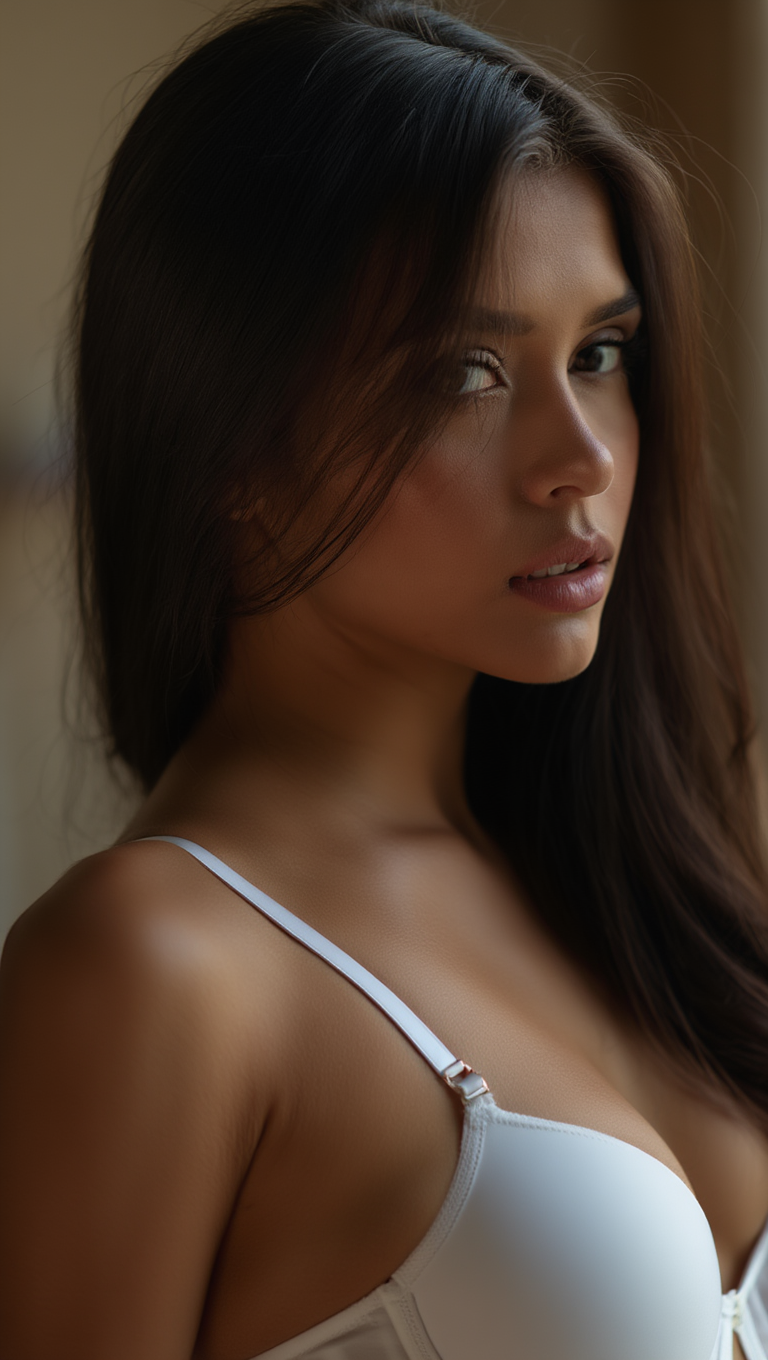 Soft Light Lingerie Editorial in Minimal Industrial Loft