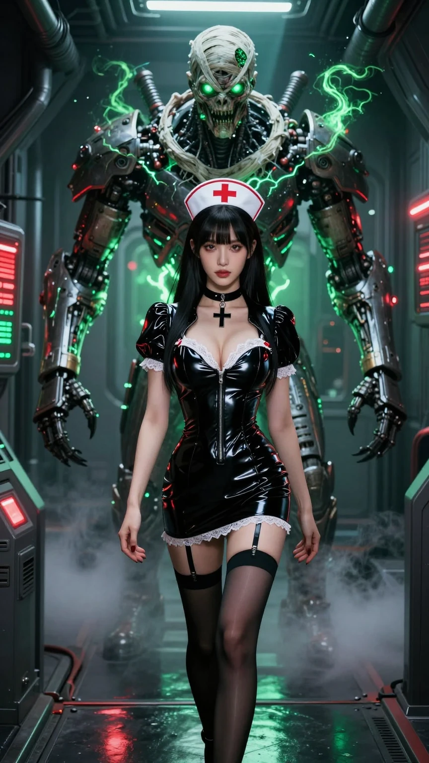 Black Latex Nurse and Toxic Bandaged Guardian