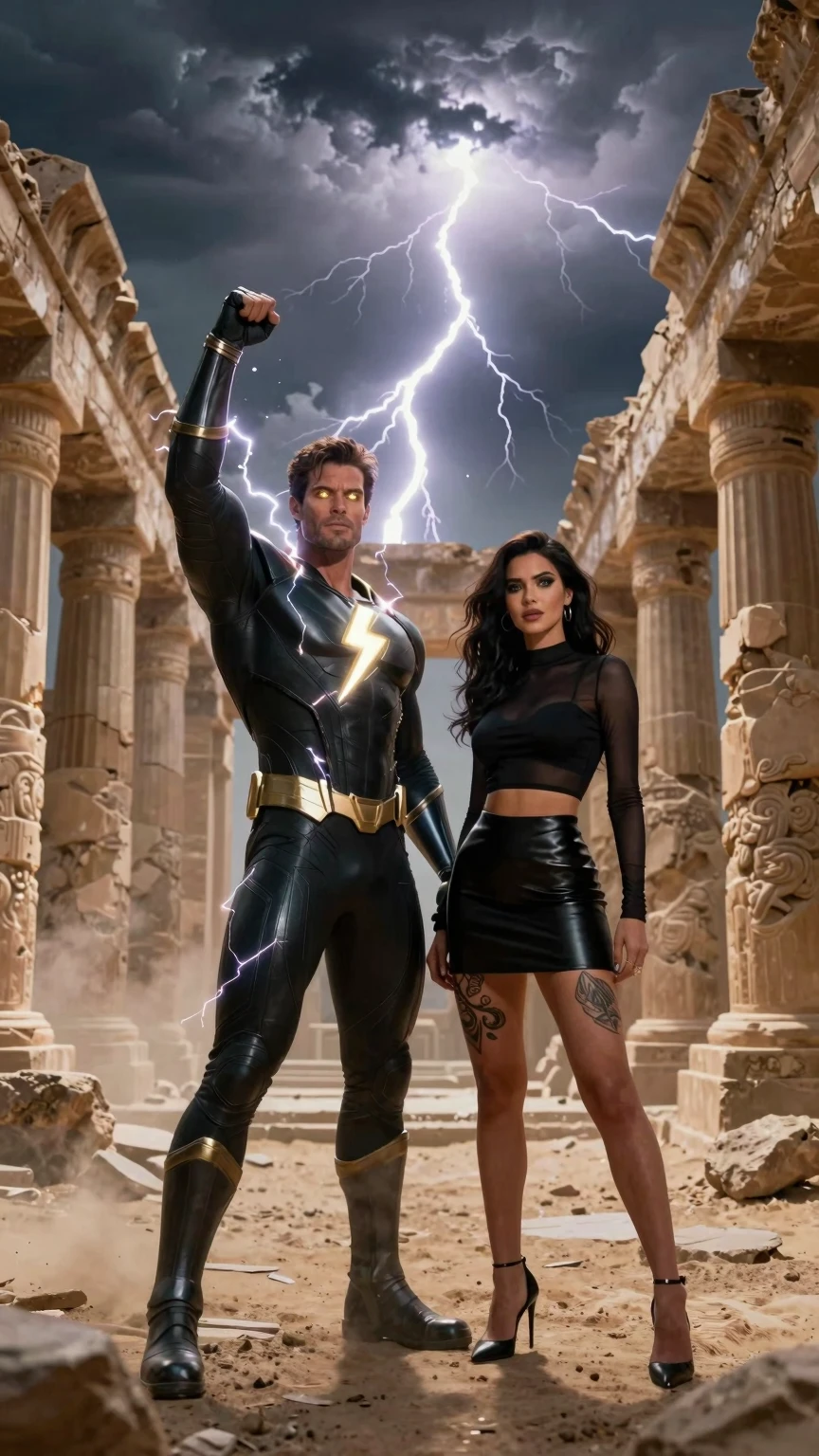 Lightning God and Dark Queen in Ancient Storm