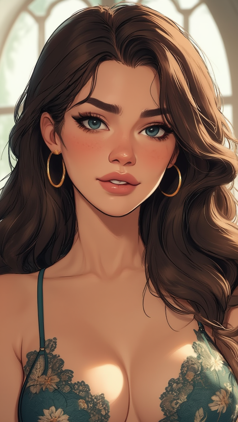 Emerald Lace Morning Light Bedroom Elegance