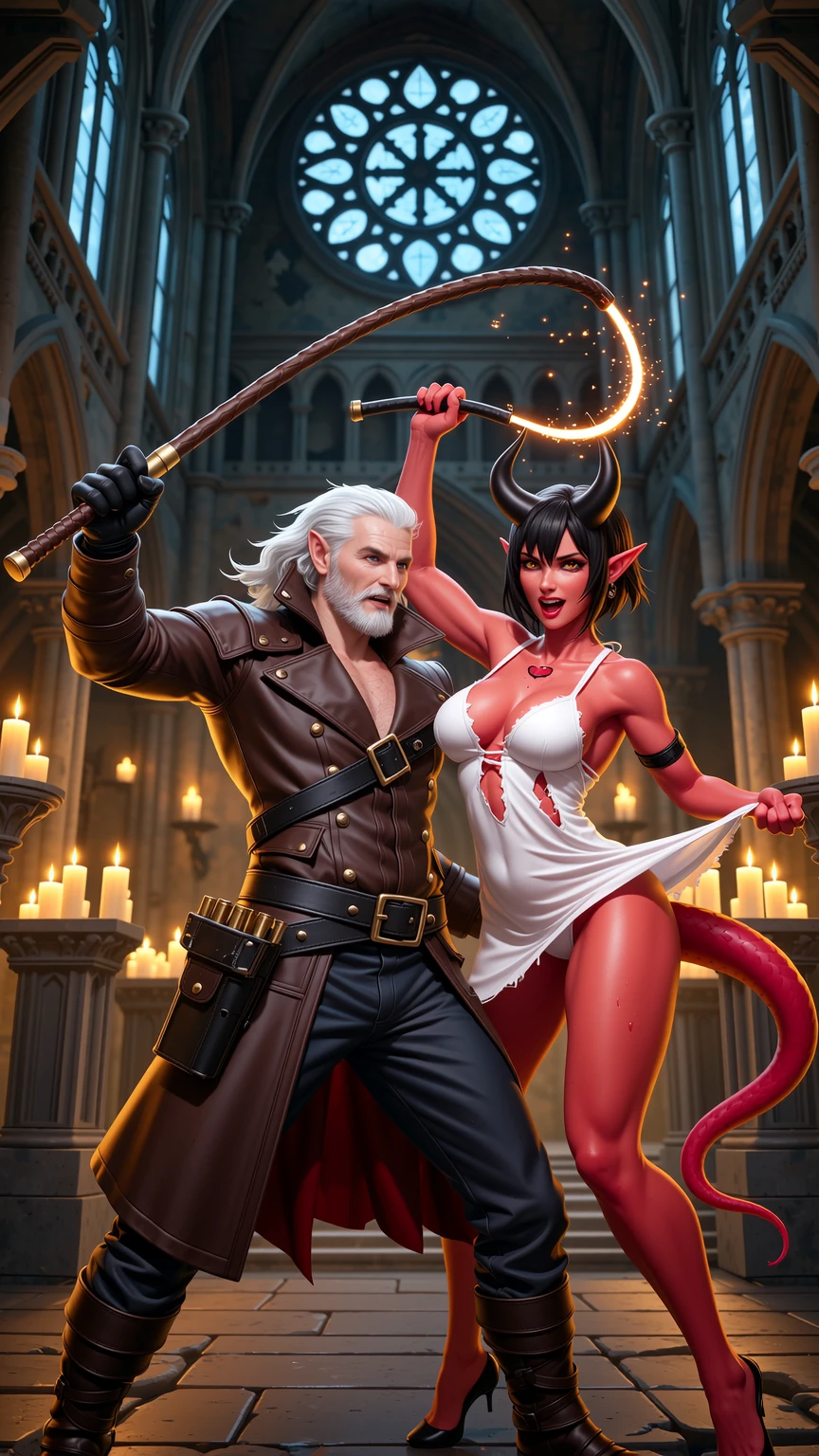 Witcher vs Demoness Cathedral Battle