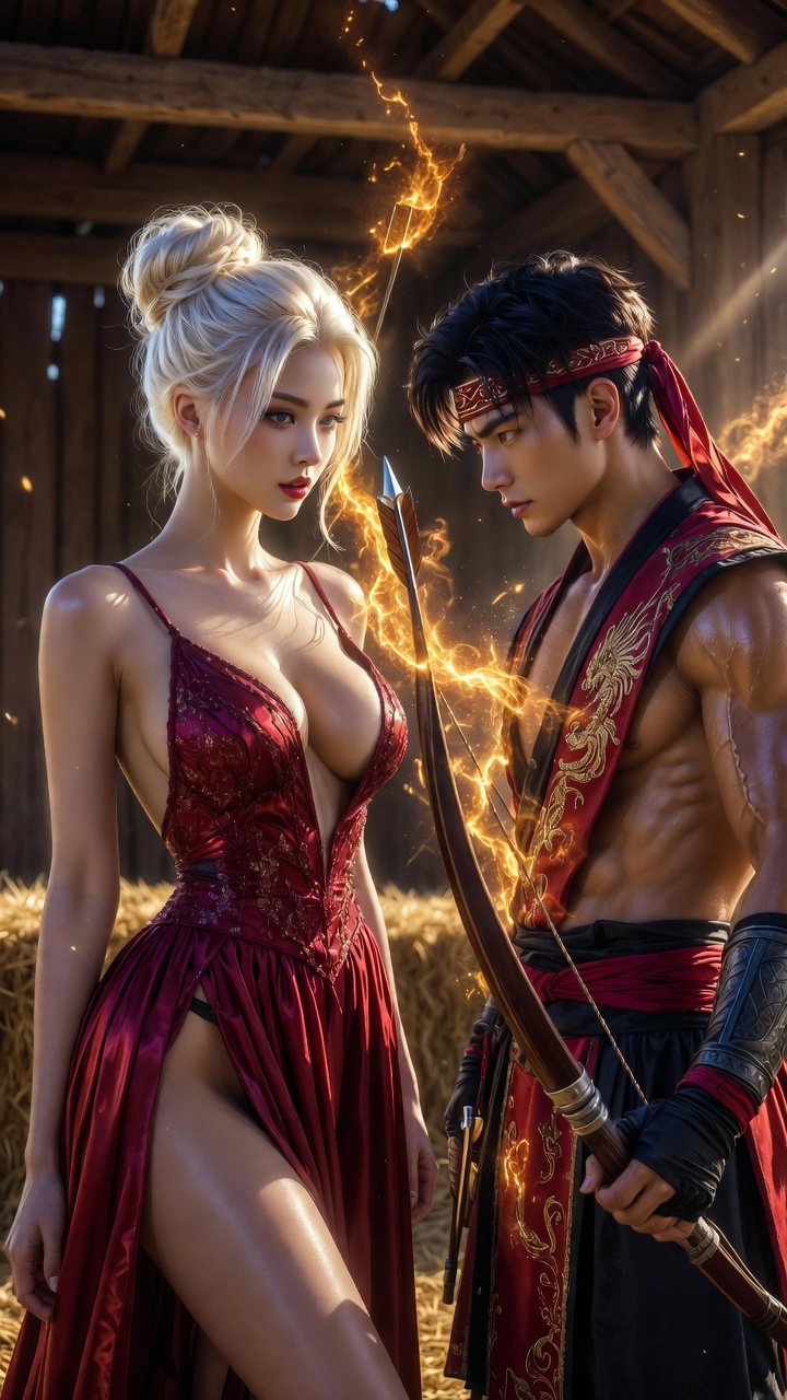 Crimson Silk Archer and Golden Flame Warrior