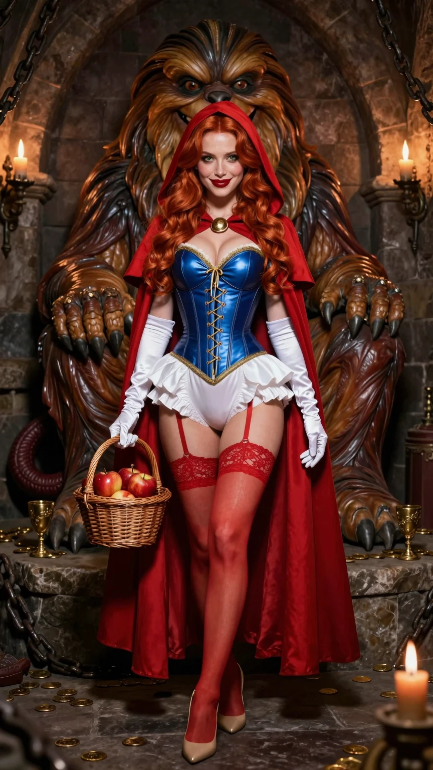 Seductive Red Riding Hood with Jabba Throne Room Fantasy Series