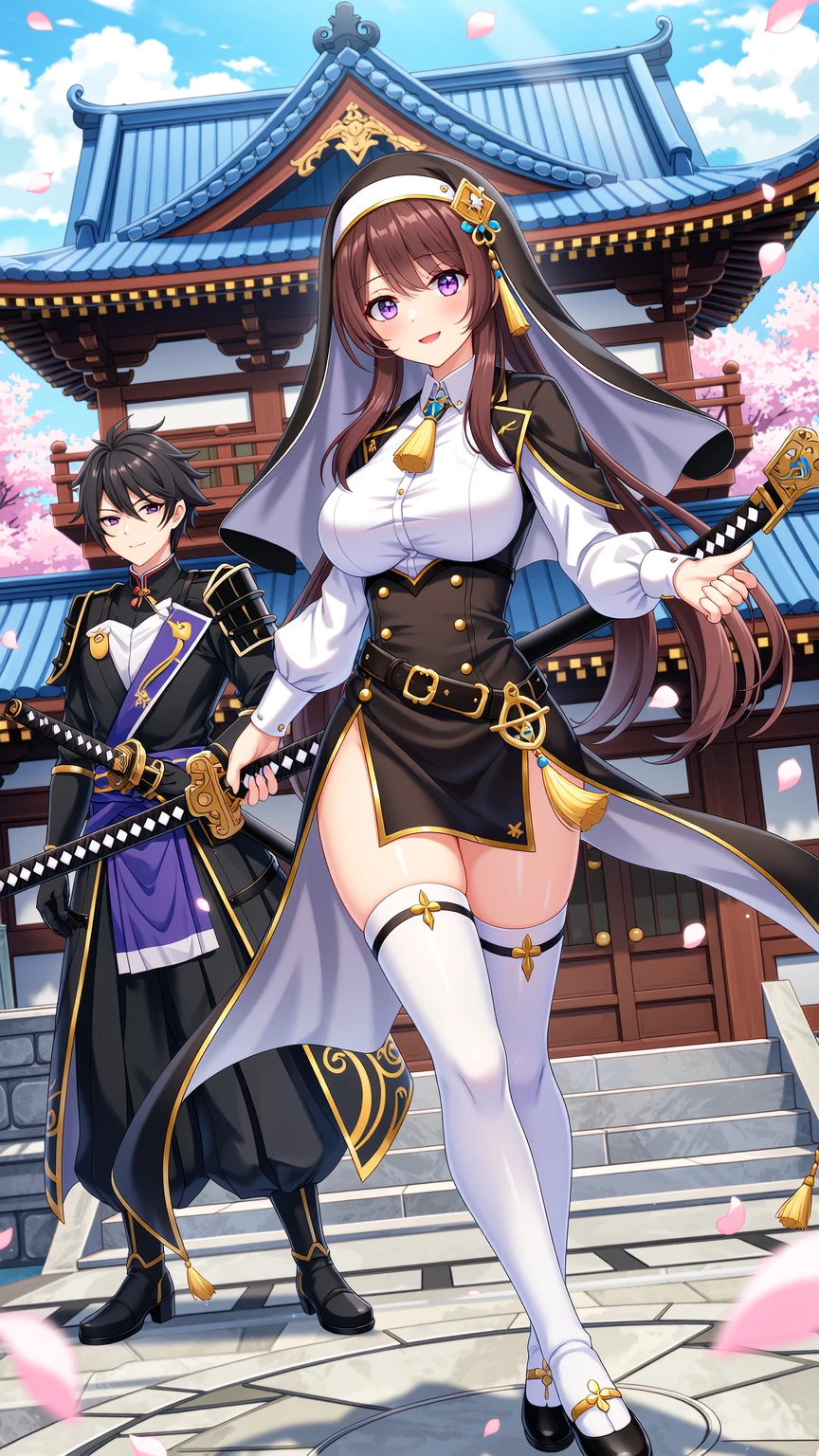 Seductive Nun Samurai Temple Blossom Duel