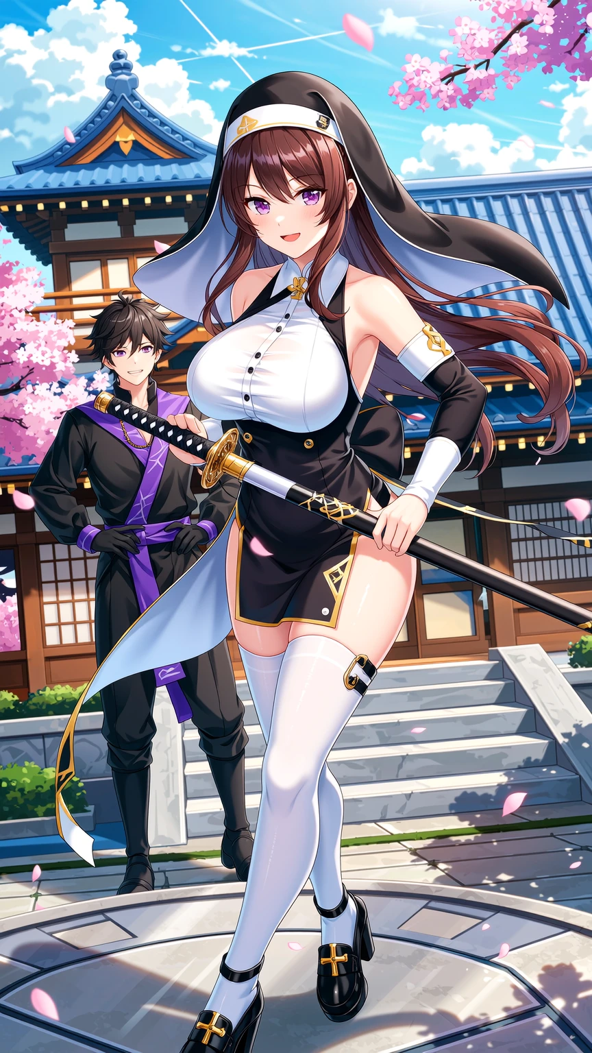 Seductive Nun Samurai Temple Blossom Duel