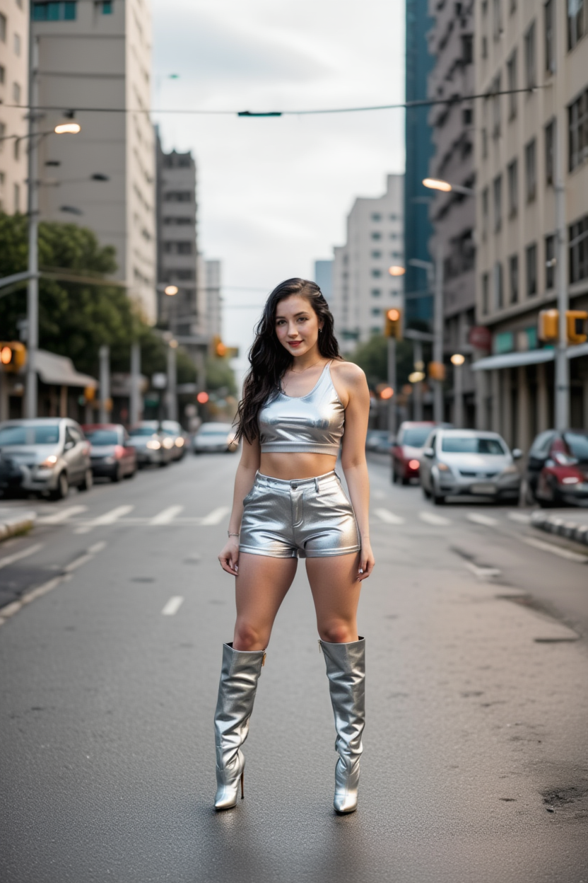 Midnight City Siren in Sheer Black Bodysuit