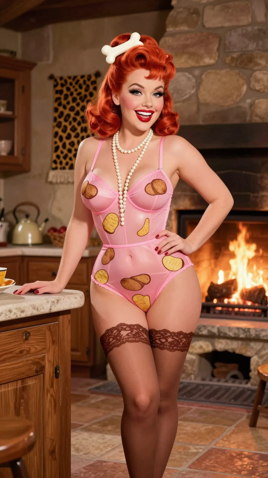 Wilma Flintstone in Potato Chip Lingerie