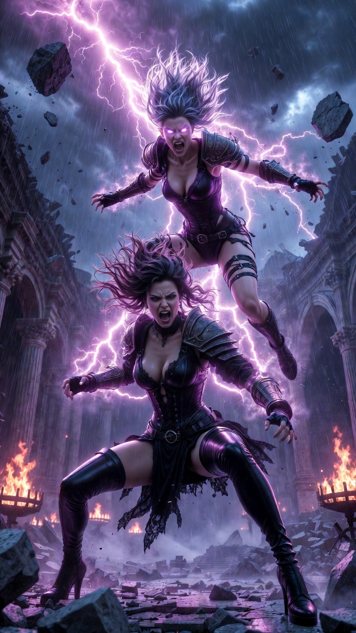 Dual Lightning Sorceresses Shatter Ancient Hall Battle