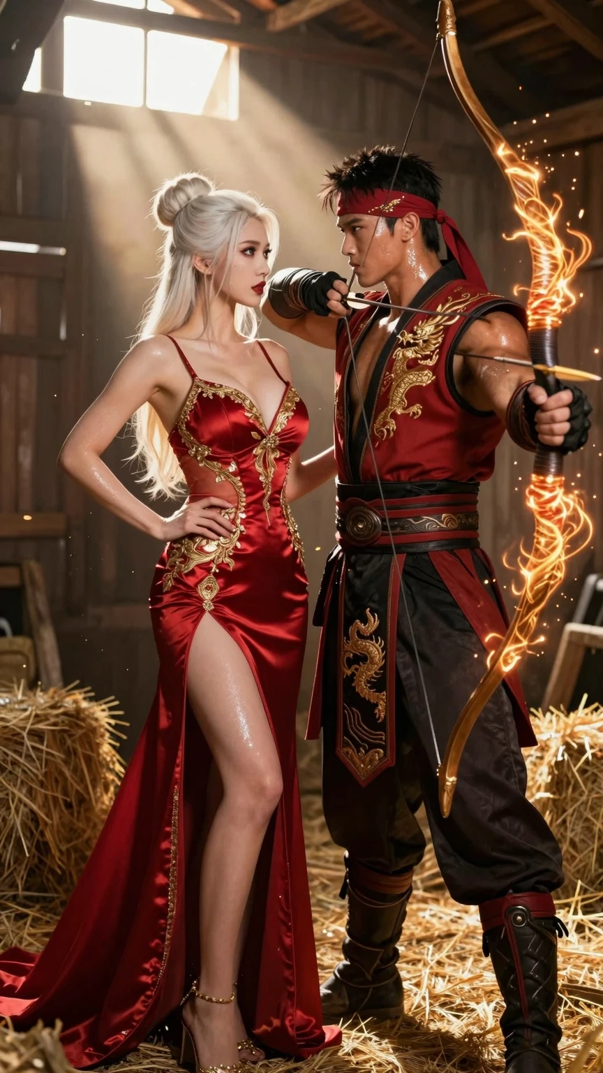 Crimson Silk Archer and Golden Flame Warrior