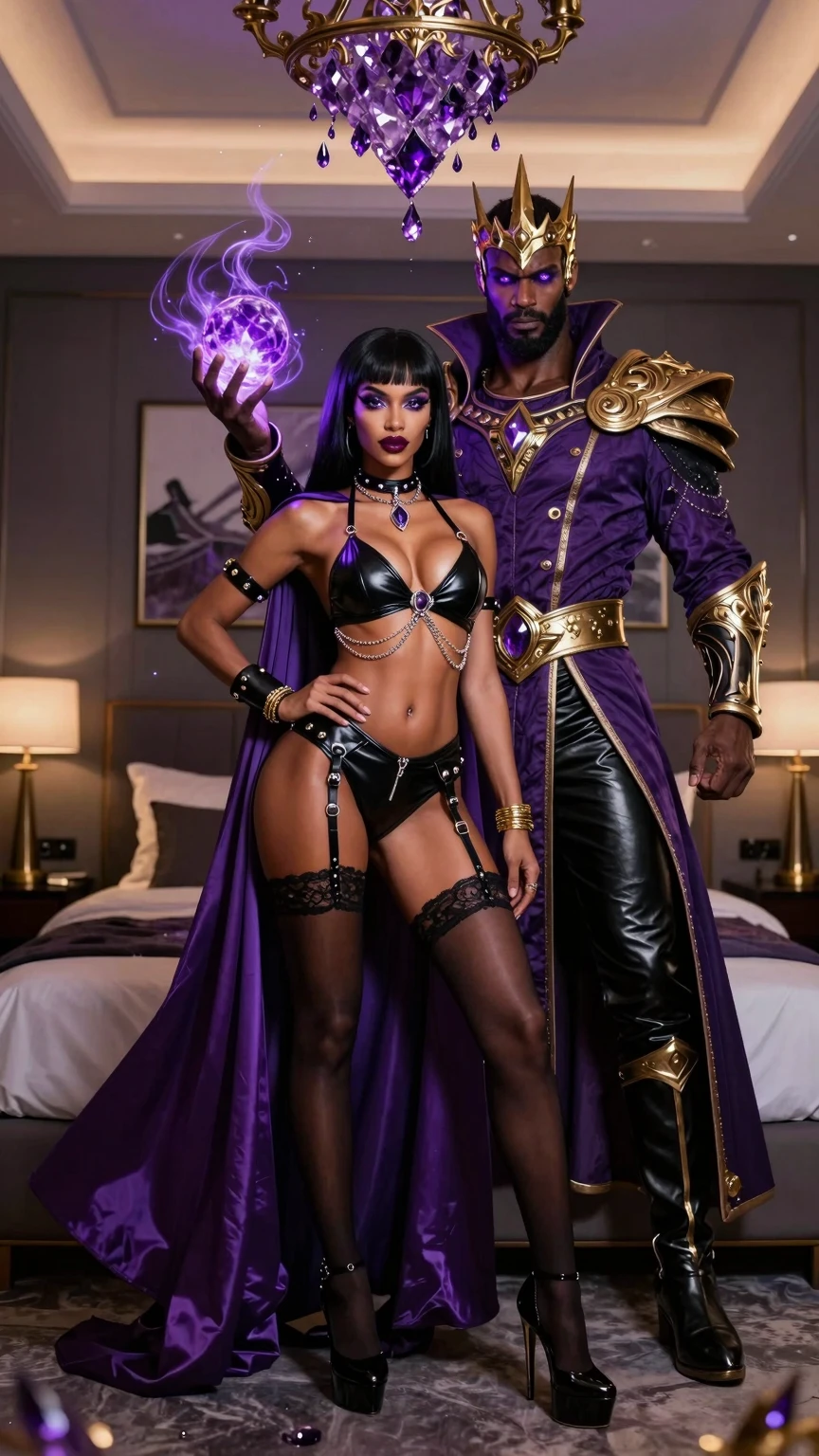 Purple Sorcerer and Leather Amethyst Temptress