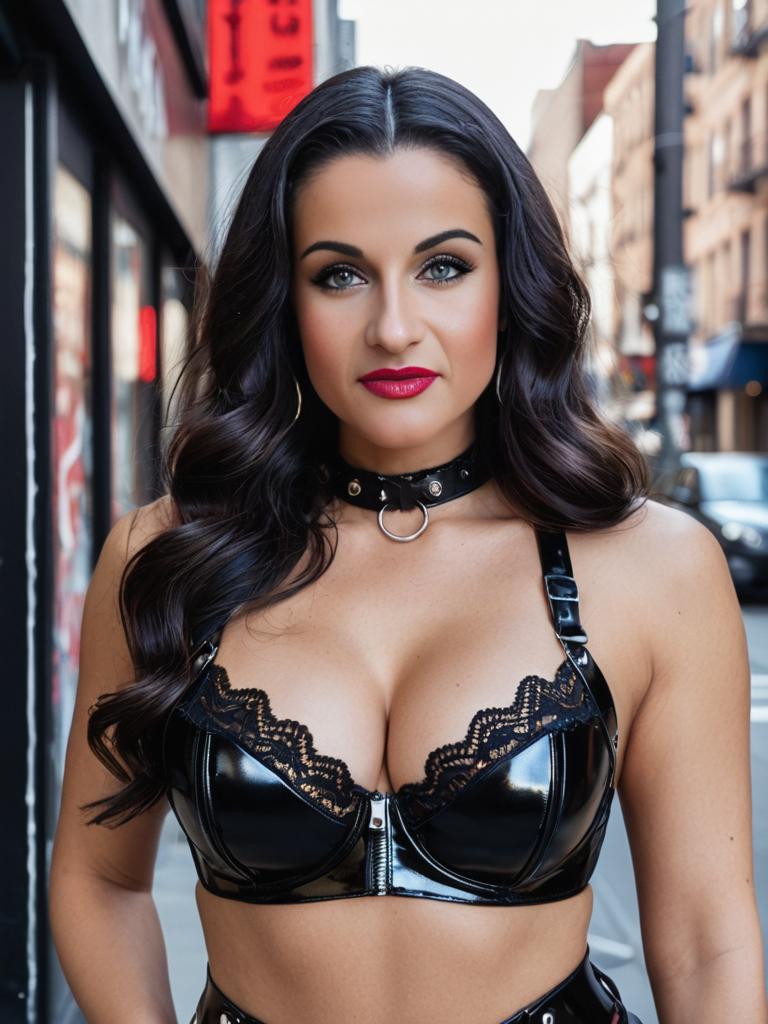 Urban Latex: Dominant Street Lingerie Photoshoot in the City