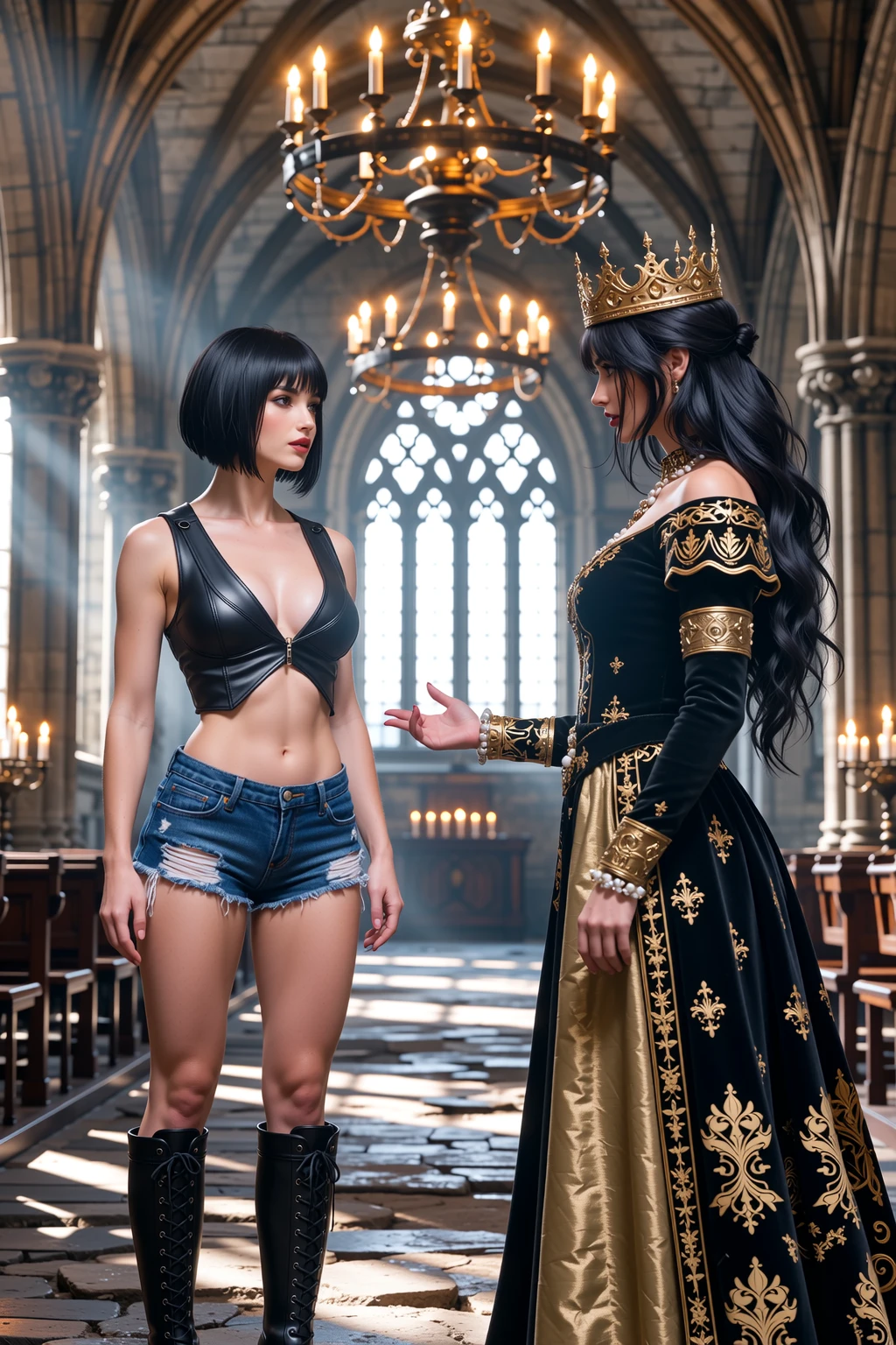 Brunette Rebel Meets Dark Gothic Queen