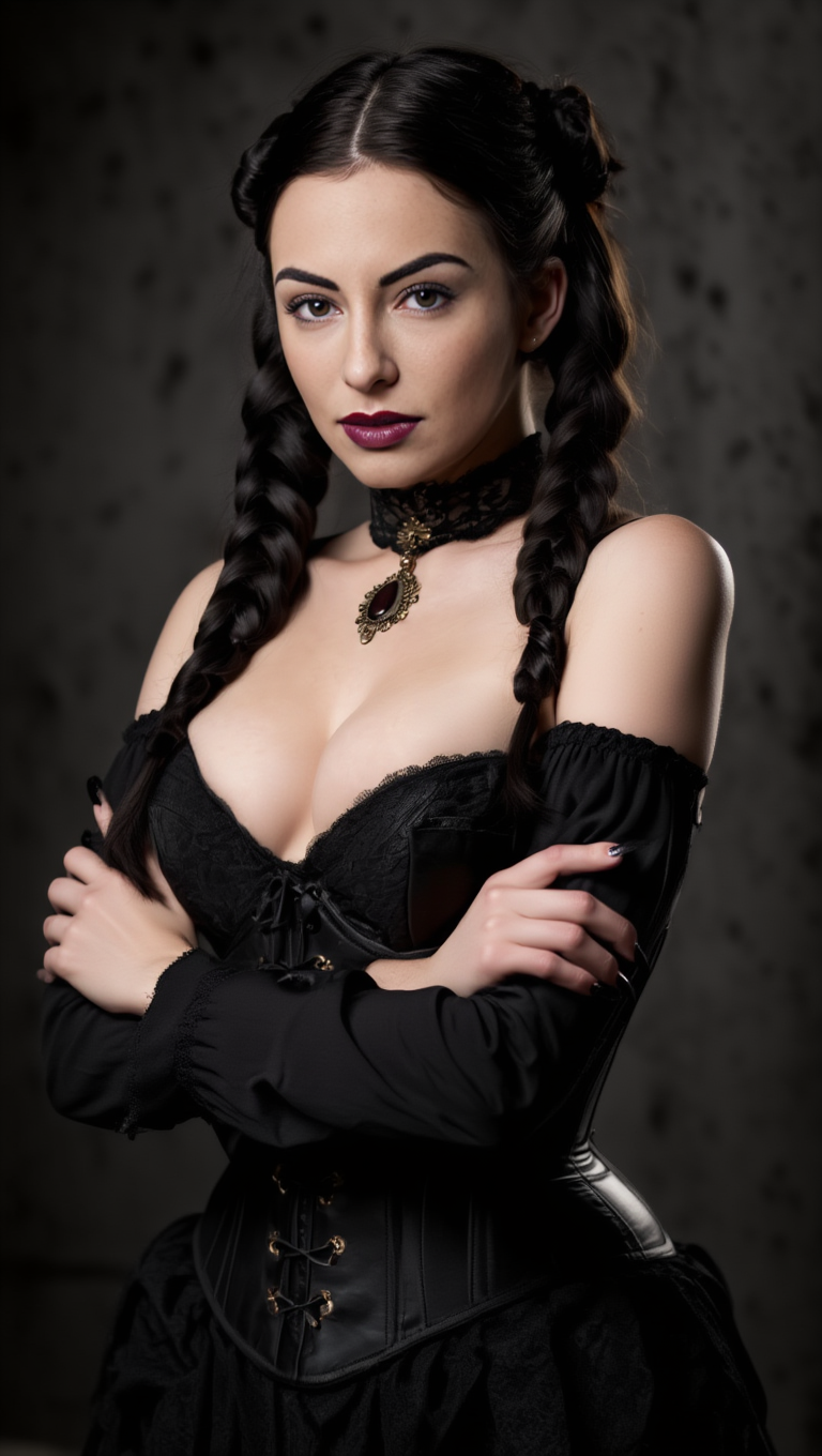 Crimson Parlor: Victorian Corset Seduction in Gothic Luxury