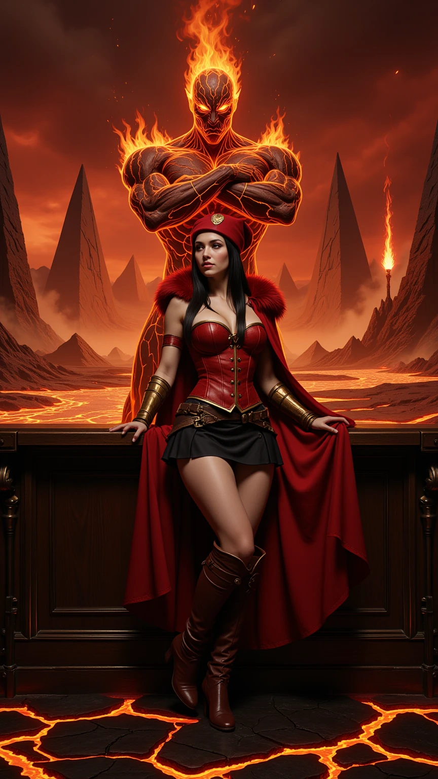 Infernal Queen and Her Living Fire Guardian