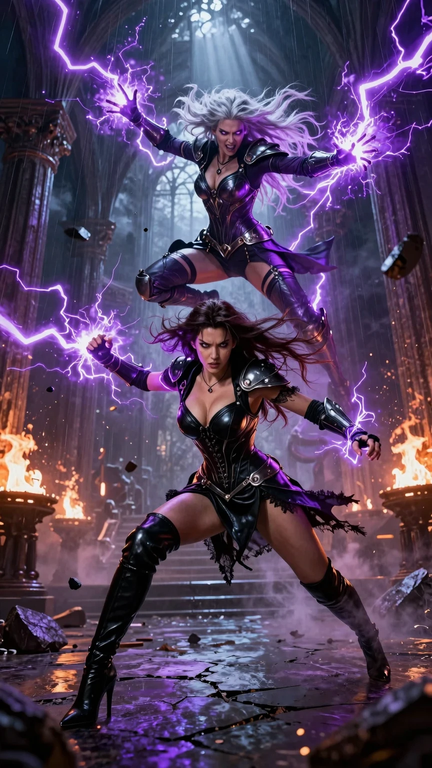Dual Lightning Sorceresses Shatter Ancient Hall Battle