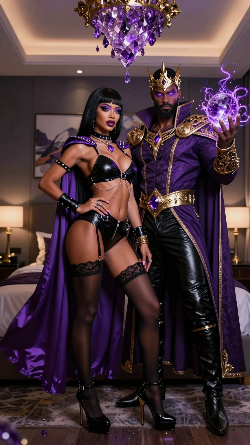 Purple Sorcerer and Leather Amethyst Temptress