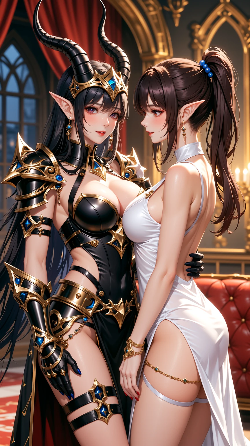 Dark Elf and High Elf Seductive Duo