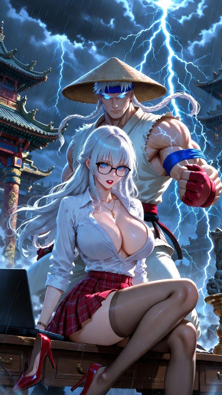 Schoolgirl Seductress and Lightning Ryu Temple Encounter