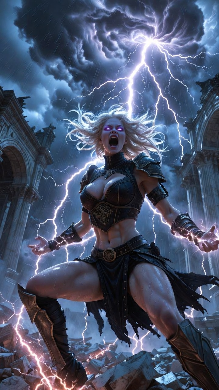 Thunder Goddess Warrior Lightning Temple Fury Strike