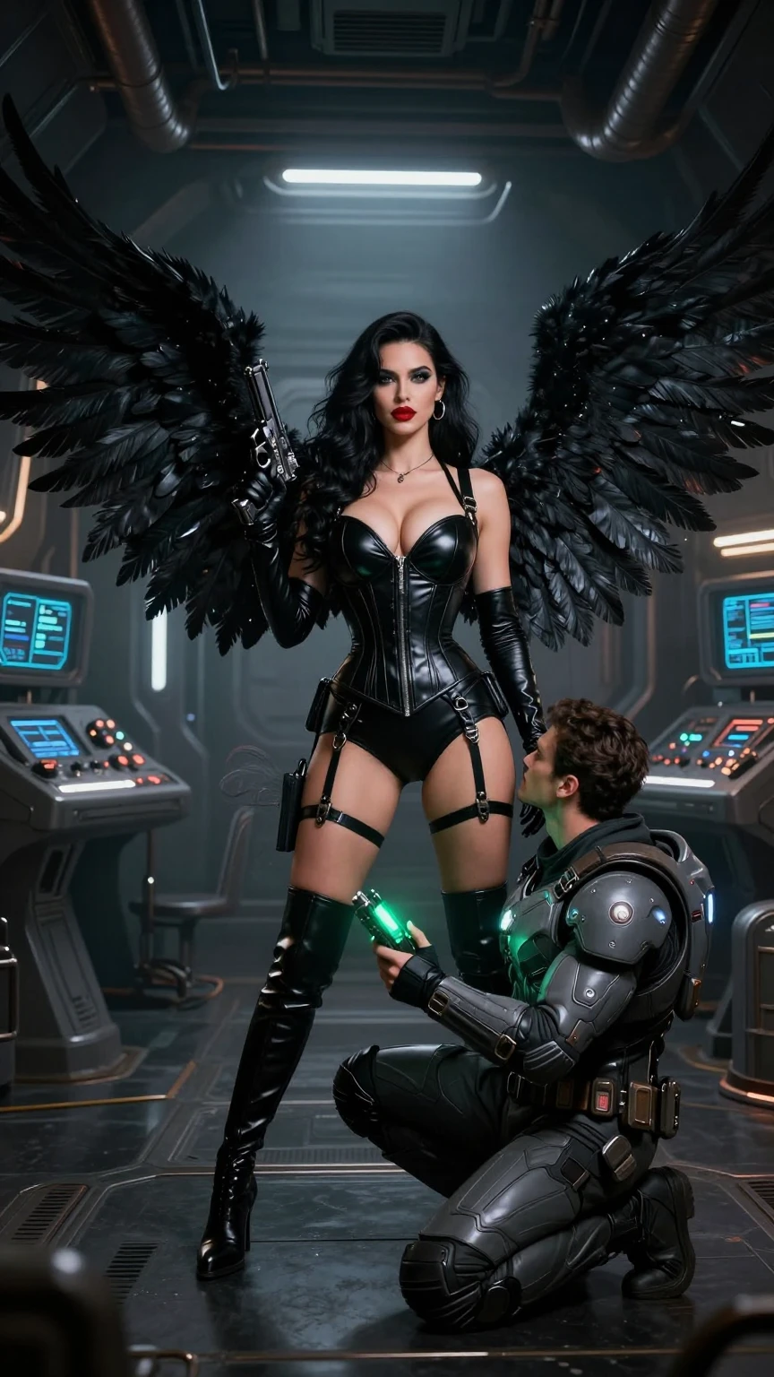 Dark Angel Dominates Armored Soldier