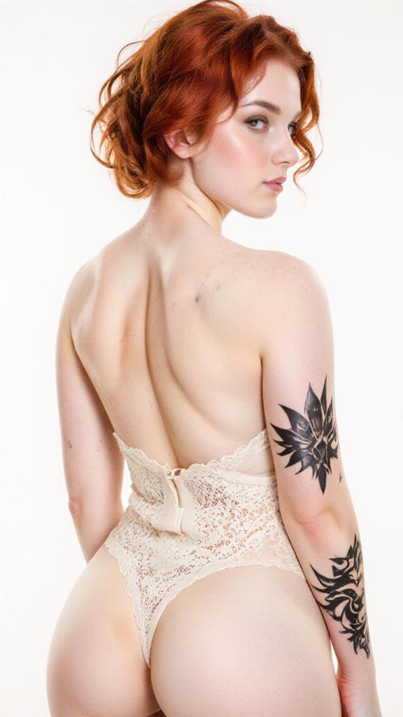 Redhead and tattooed