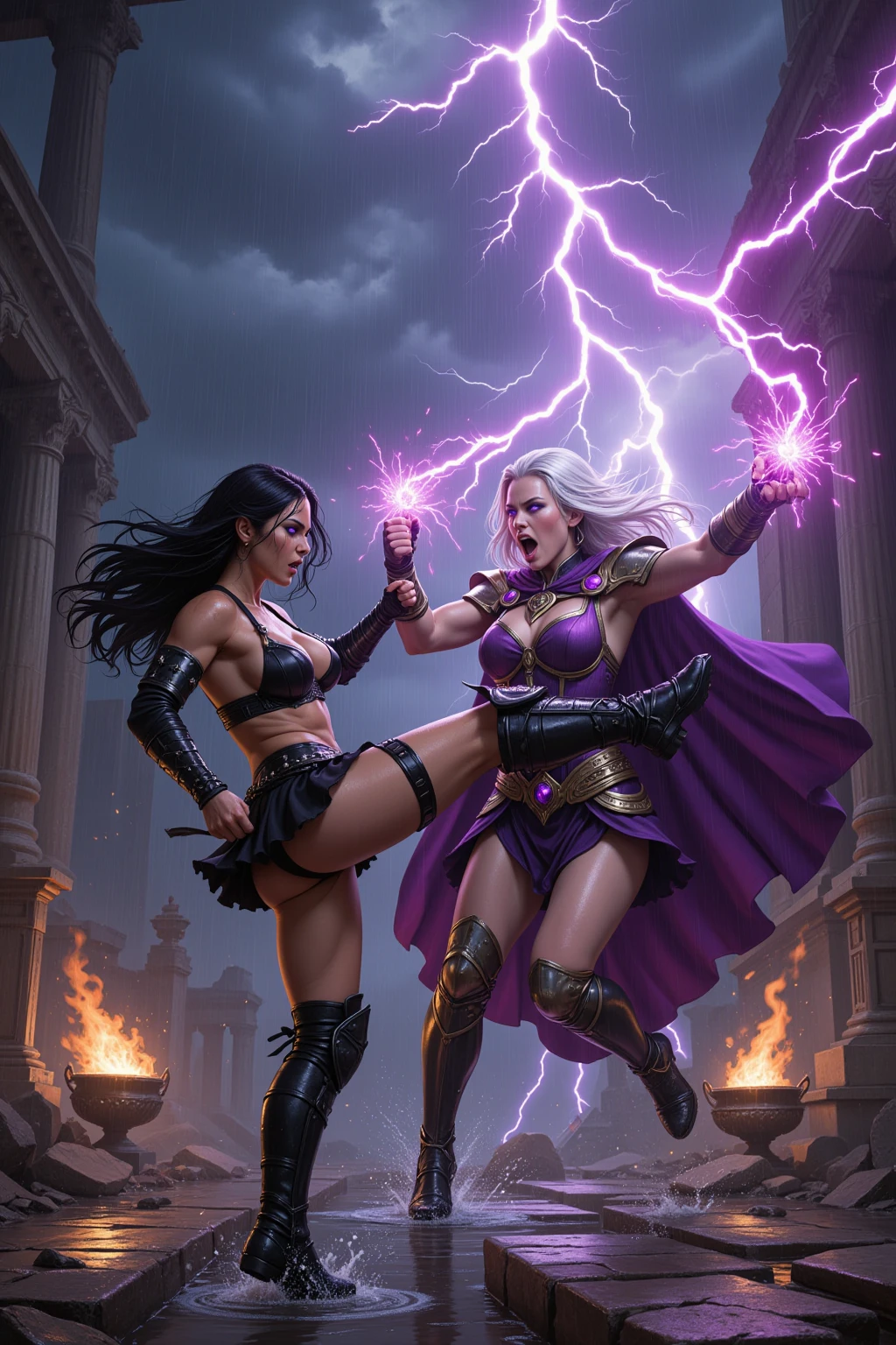 Thunderstorm Duel: Dark Sorceress vs Lightning Warrior