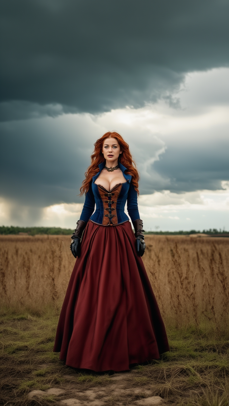 Stormbound Beauty — Wild Wind Across Scarlet Fields