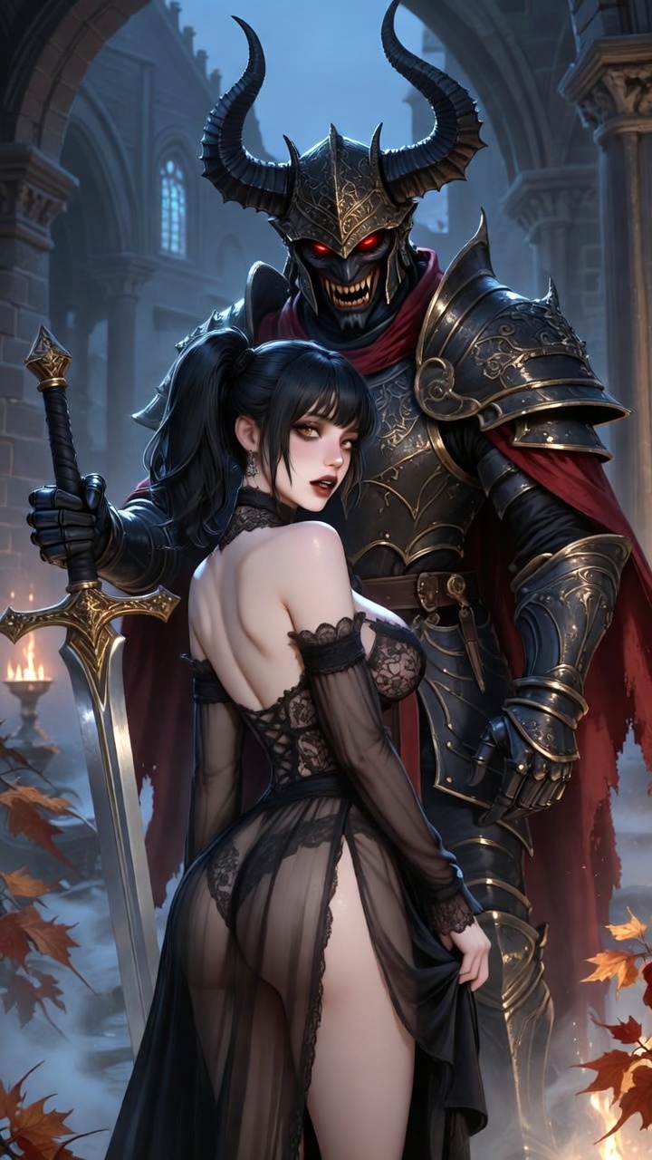 Demonic Knight Claims His Lace-Clad Bride