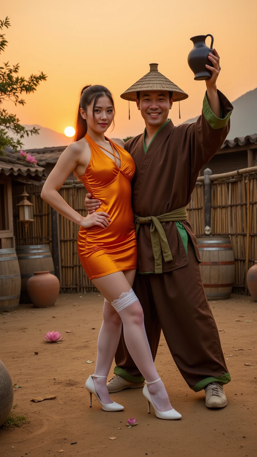 Sunset Martial Master and Satin Dress Temptation