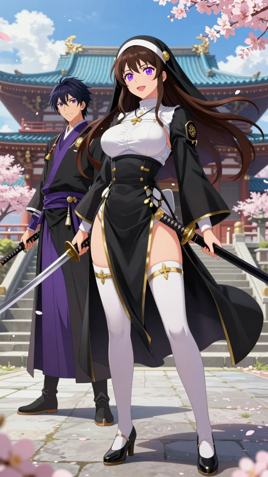 Seductive Nun Samurai Temple Blossom Duel