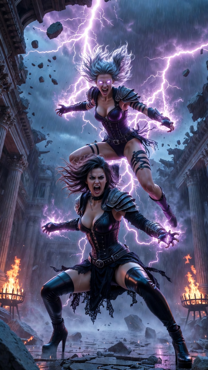 Dual Lightning Sorceresses Shatter Ancient Hall Battle
