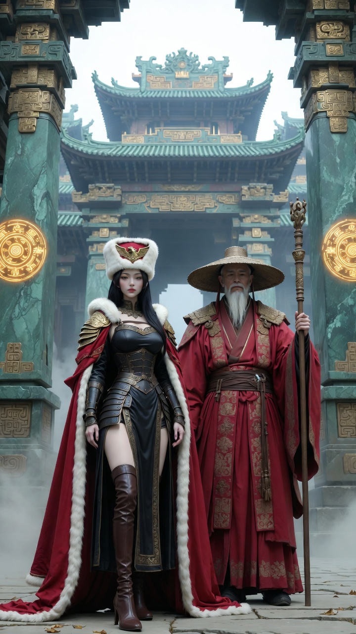 Imperial Empress and Ancient Master in Jade Temple