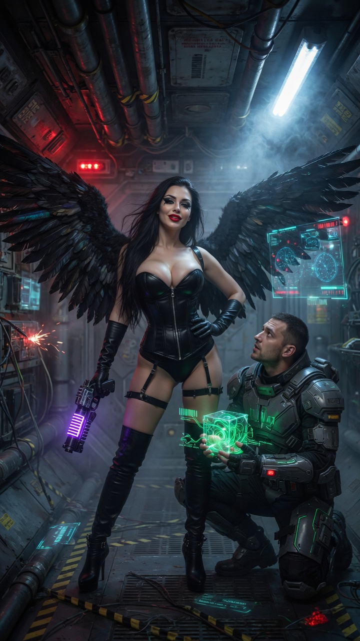 Dark Angel Dominates Armored Soldier