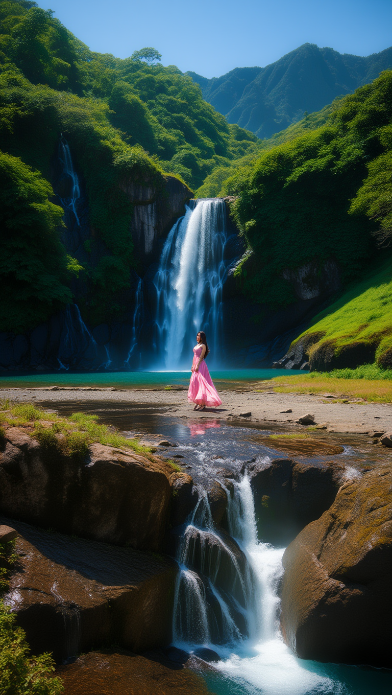 Silken Waterfall Muse — Mountain Paradise Seduction
