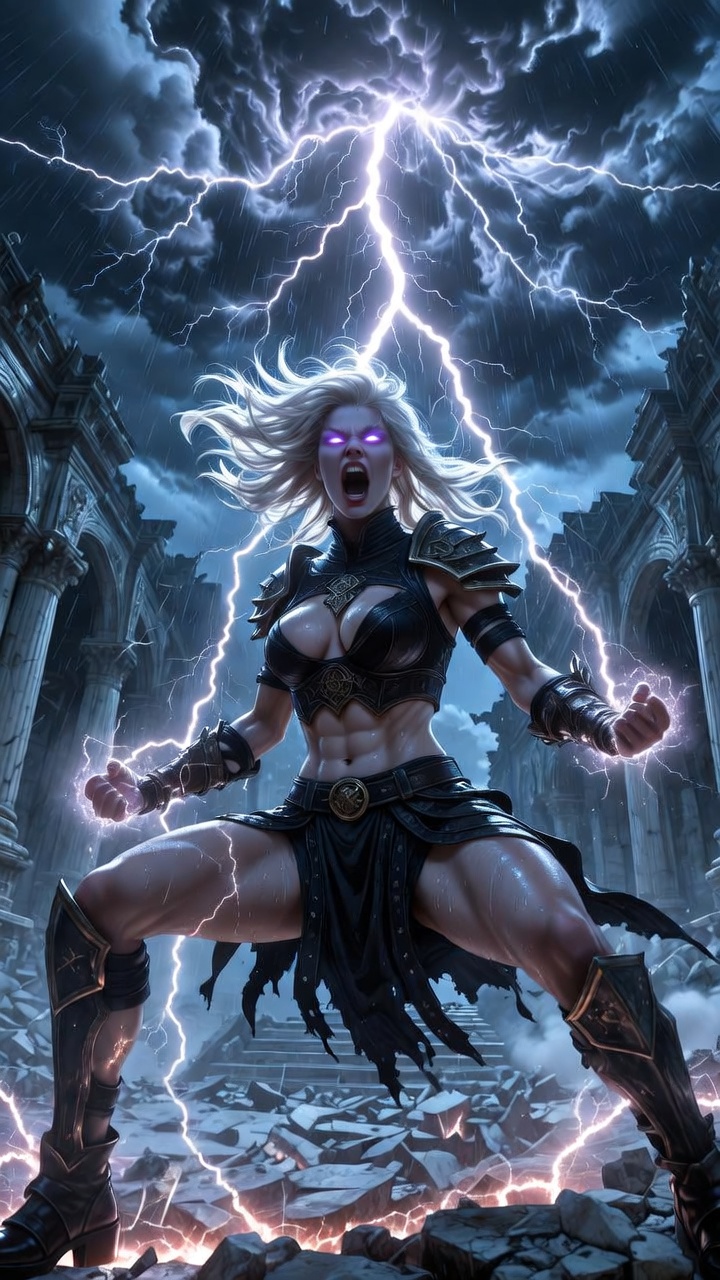 Thunder Goddess Warrior Lightning Temple Fury Strike