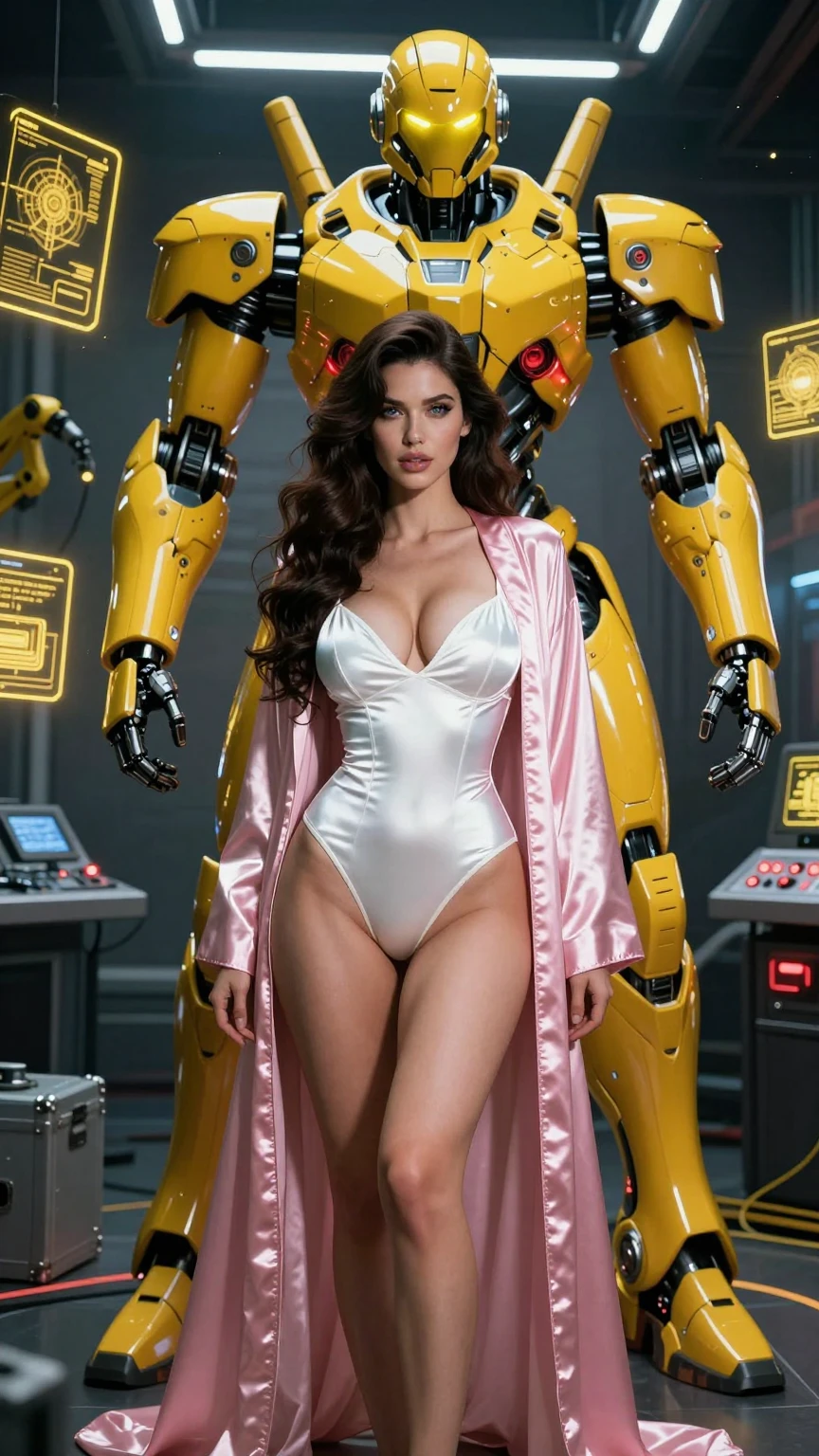Satin Seductress and Yellow Mecha Guardian