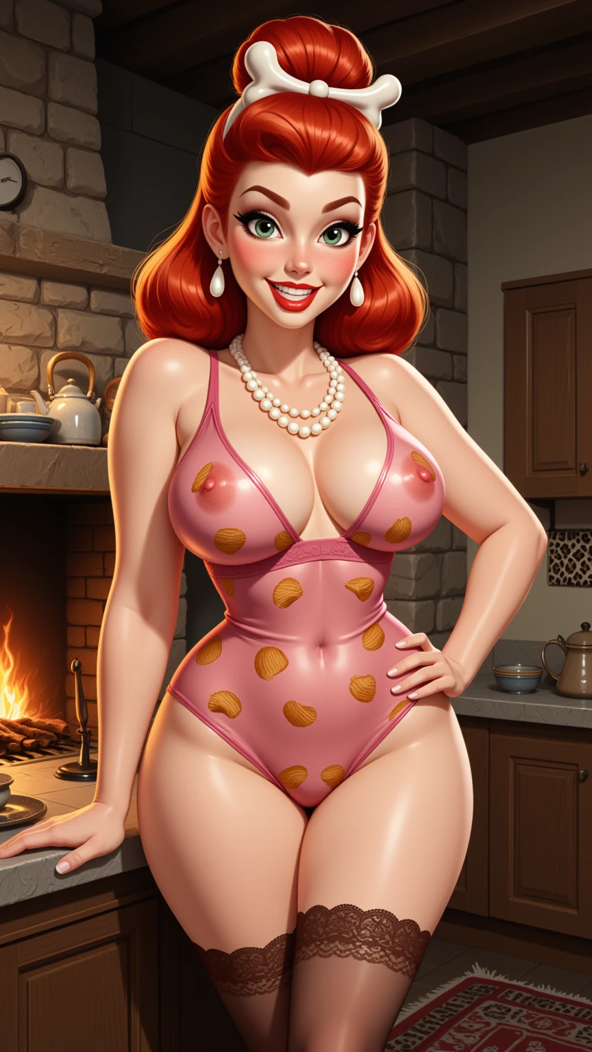 Wilma Flintstone in Potato Chip Lingerie