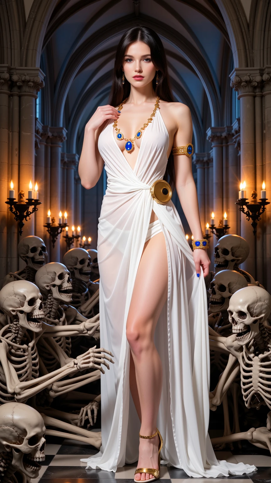 Dark Sorceress Surrounded by Undead