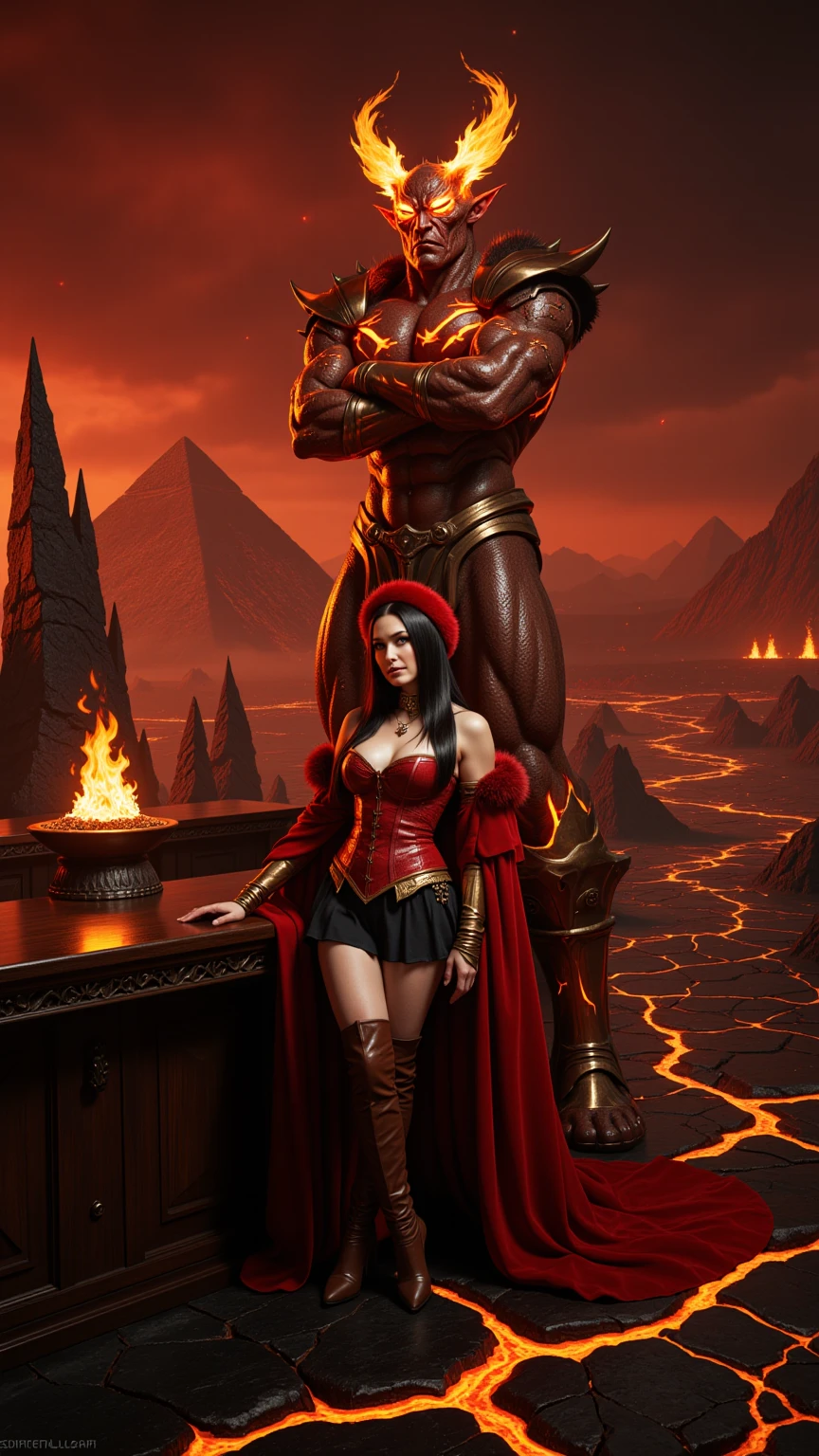 Infernal Queen and Her Living Fire Guardian